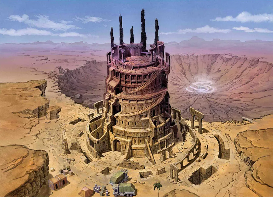 Ancient Tower — Farb-Rendering