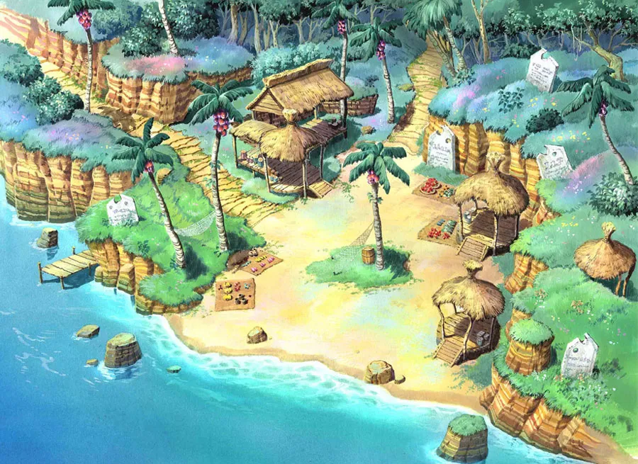 Secret Beach — Farb-Rendering